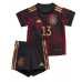 Tyskland Thomas Muller #13 kläder Barn VM 2022 Bortatröja Kortärmad (+ korta byxor)